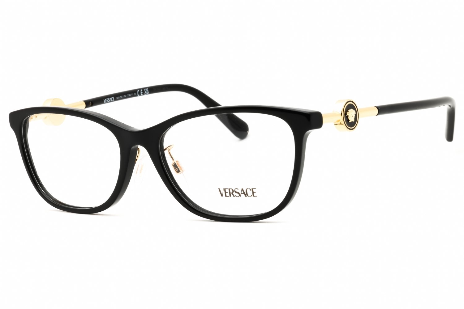 Versace 0VE3297D Black/Clear demo lens GB1 55-16-140 MM