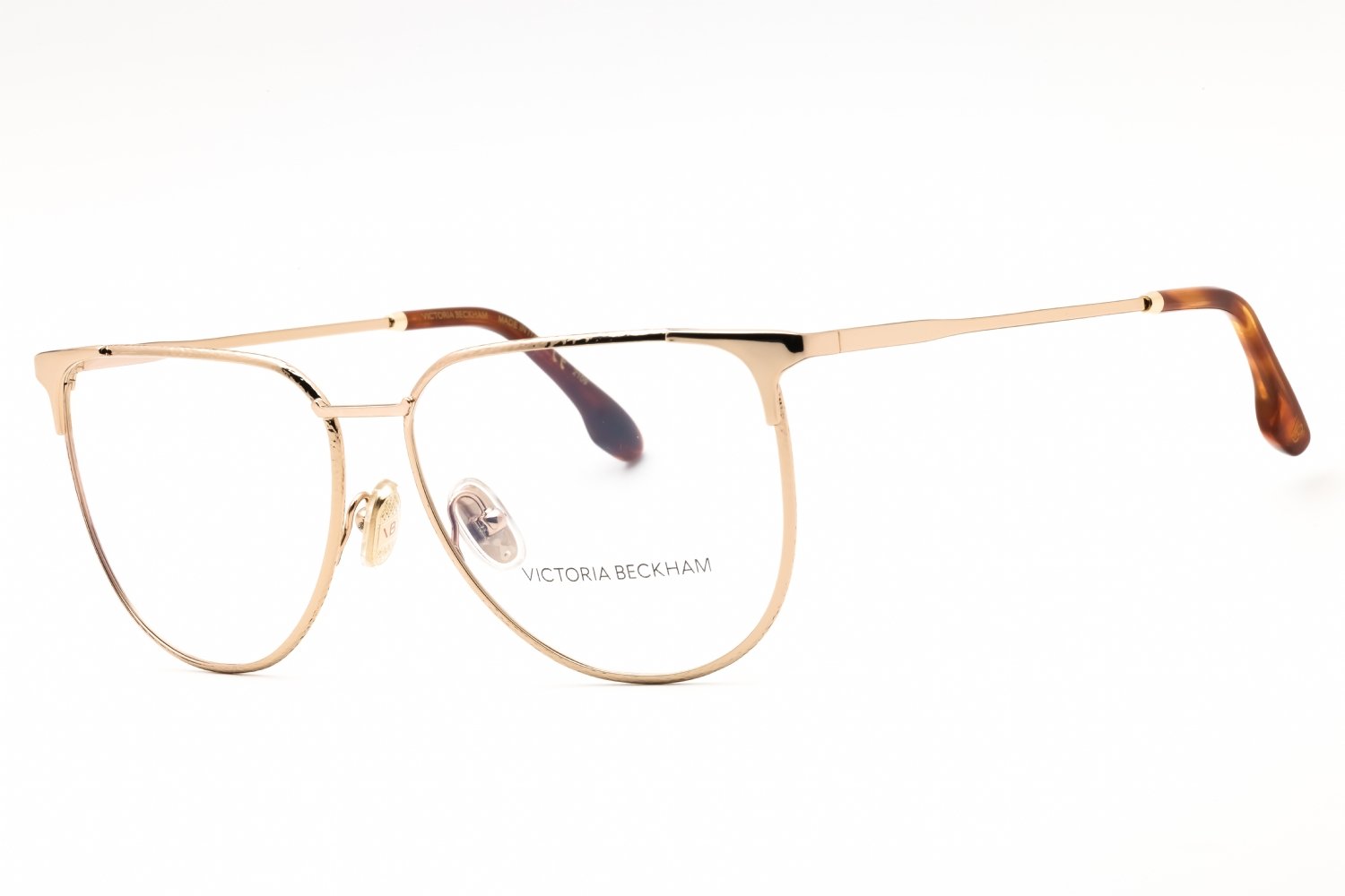 Victoria Beckham VB2121 ROSE GOLD/Clear demo lens 770 55X13X145