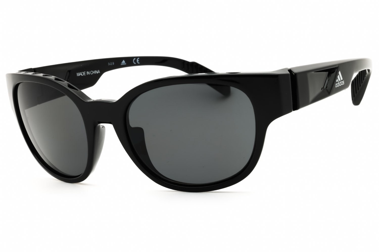 Adidas SP0009 shiny black / smoke polarized 01D 55X19X135