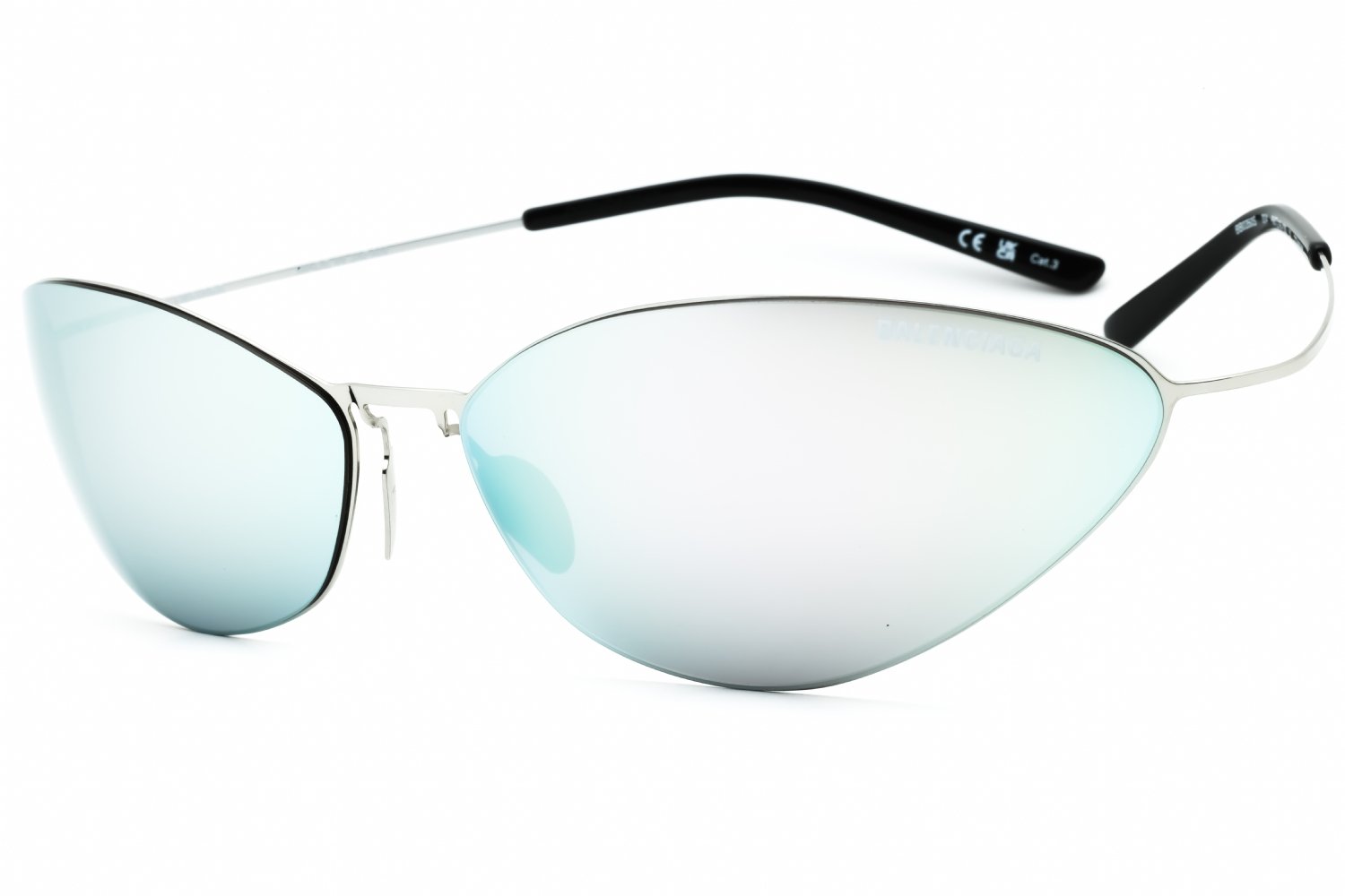 Balenciaga BB0350S Silver/Silver Mirror 004 68-16-130 MM