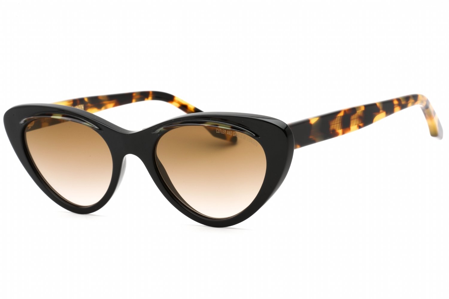 Cutler and Gross CG1321S Black/Yellow / Brown Gradient 004 54-20-145 MM