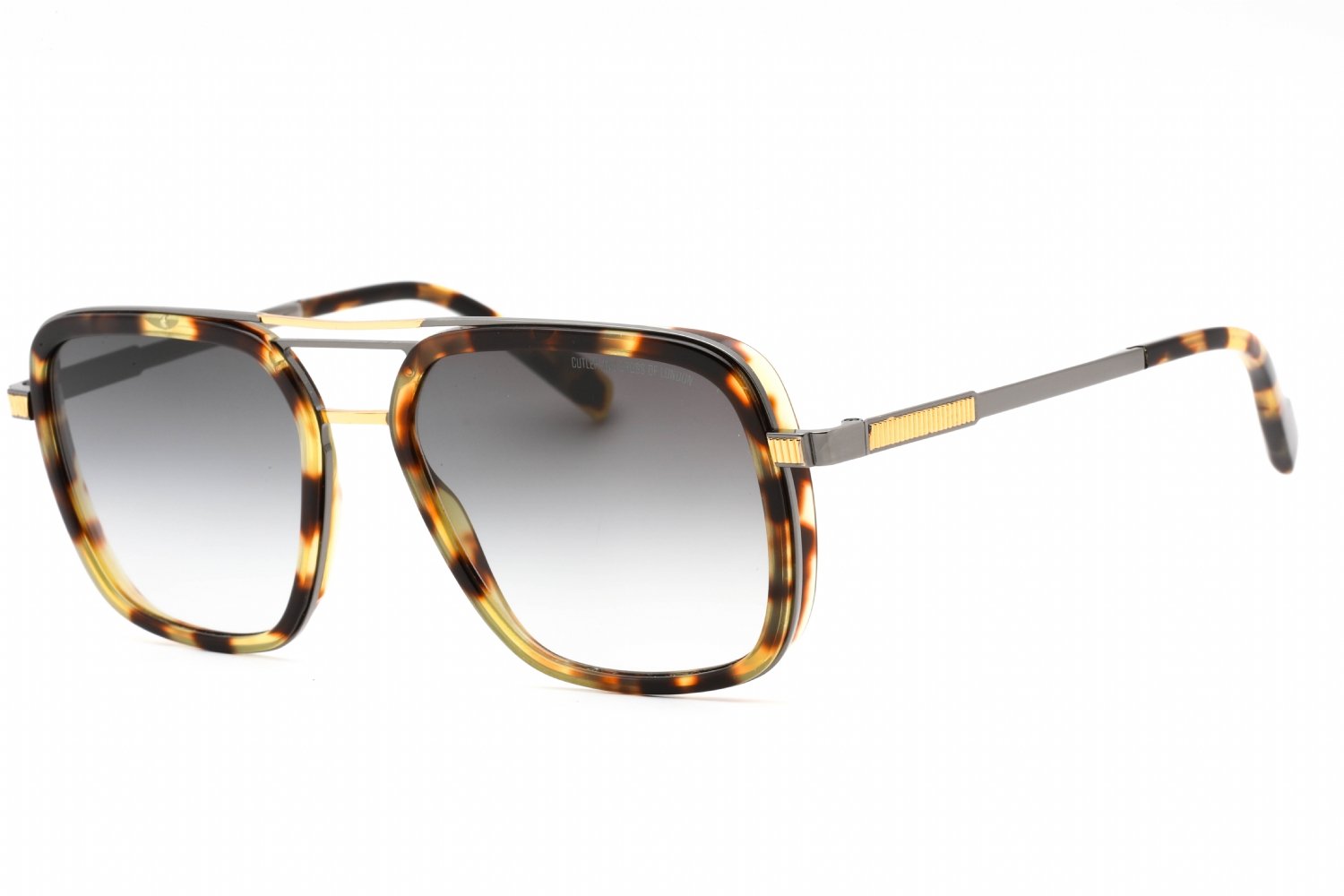 Cutler and Gross CG1324S Gold/Black / Grey Flash 004 58-18-145 MM