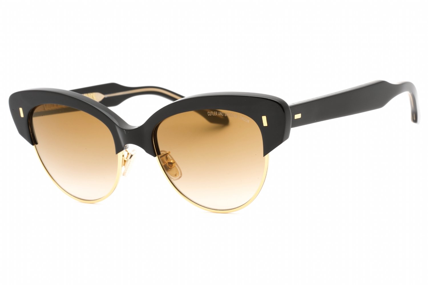 Cutler and Gross CG1351S Black on Crystal / Brown Gradient 005 55-19-145 MM