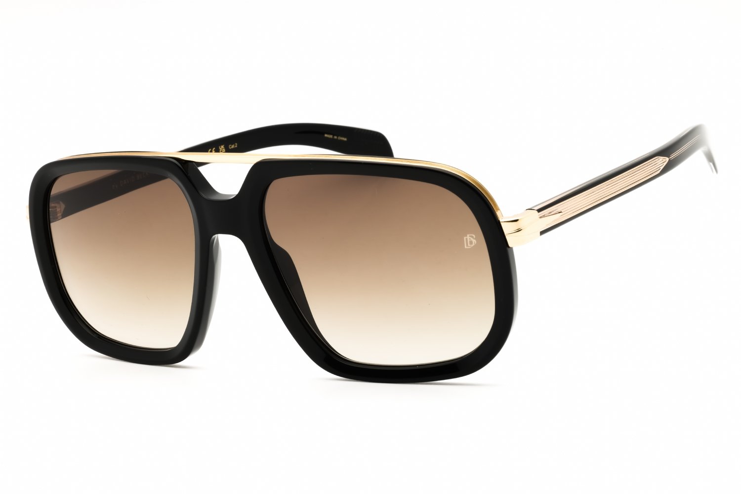 David Beckham DB 7101/S BLK GOLD B/BROWN SF 02M2 HA 57-18-145 MM