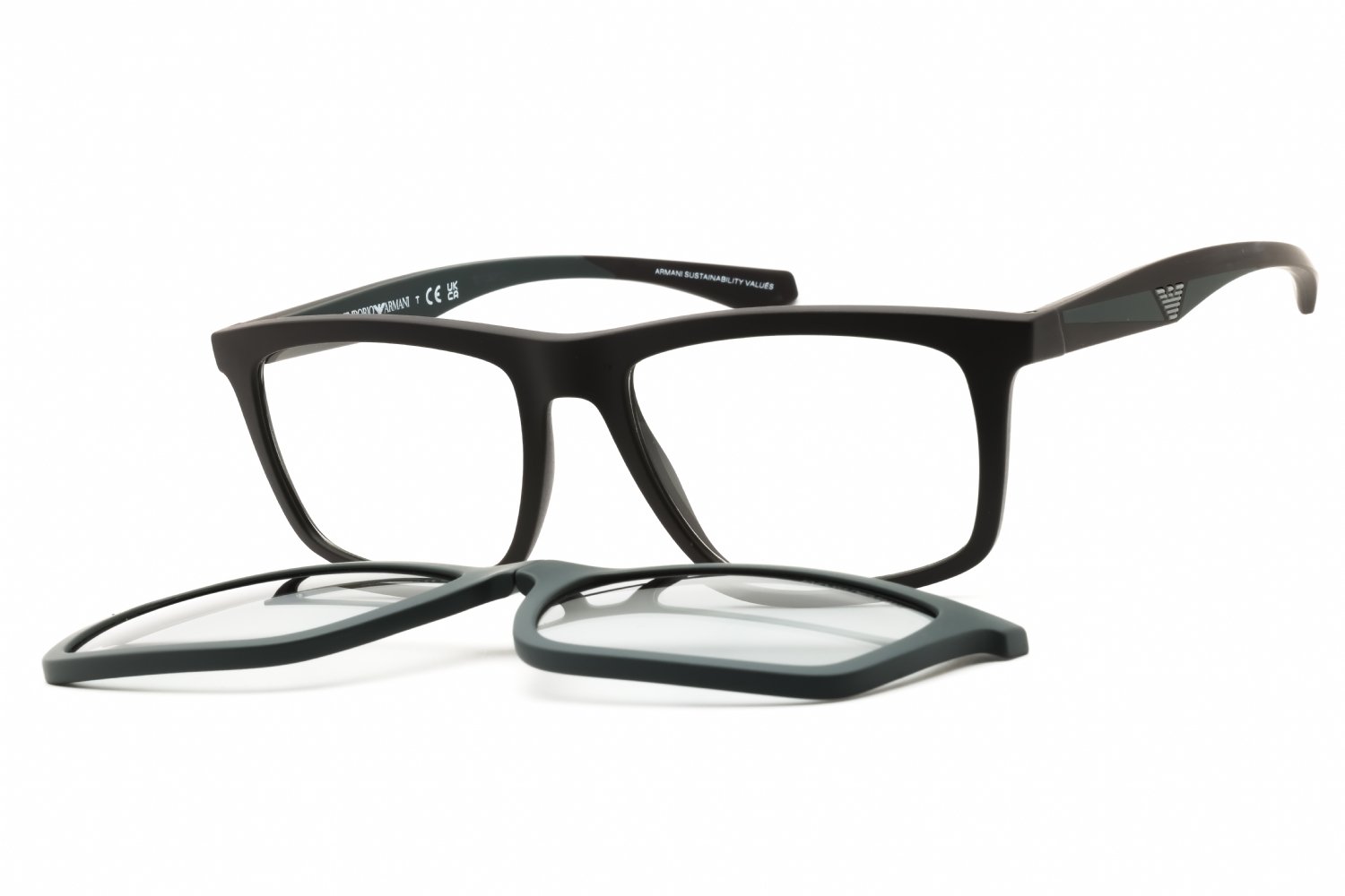 Emporio Armani 0EA4235 Matte Brown/Clear with Grey Clip-On 61861W 55-18-145 MM
