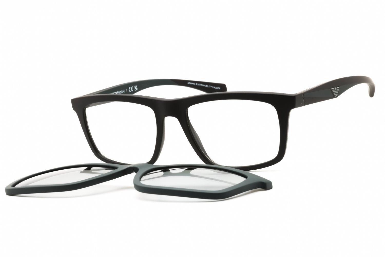 Emporio Armani 0EA4235 Matte Brown/Clear with Grey Clip-On 61861W 53-18-145 MM