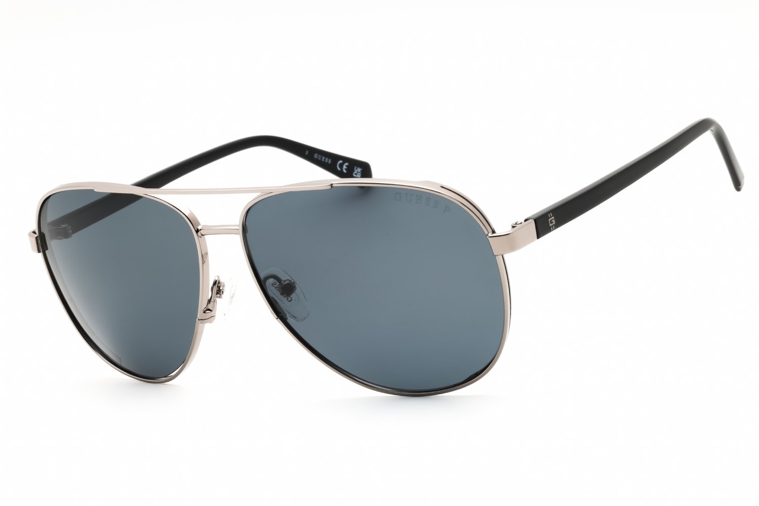 Guess GU00140 shiny gunmetal / smoke polarized 08D 61X13X140