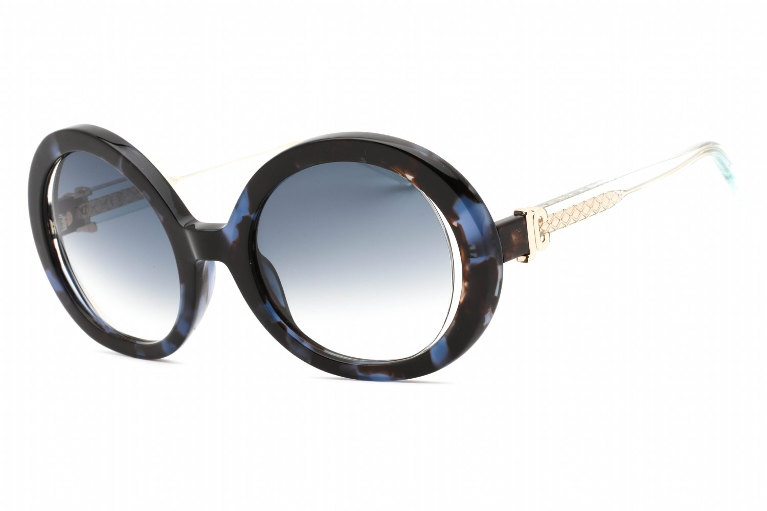 Just Cavalli SJC028 Shiny Transparent Blue Havana / Grey Gradient 09SW 51-23-140 MM