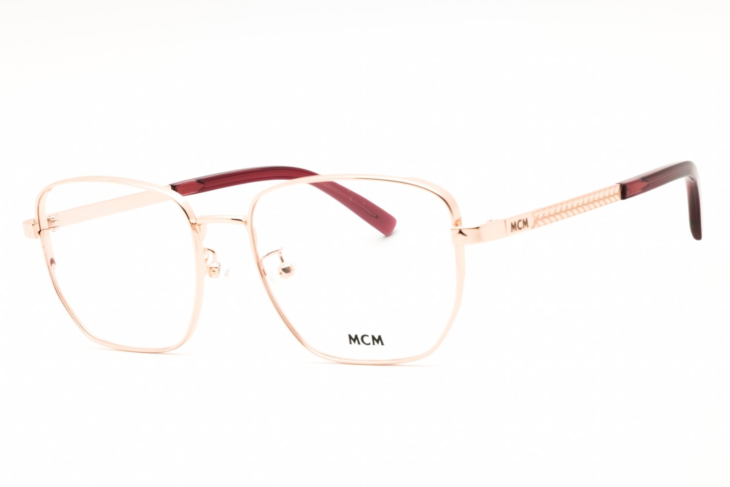 MCM MW5021-H shiny rose gold / clear demo lens 028 53X17X145