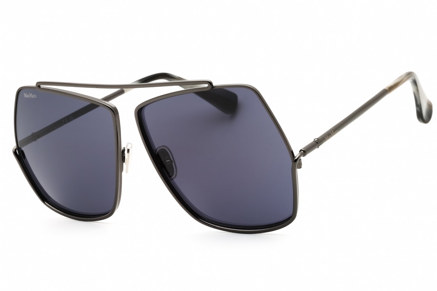 Max Mara MM0006 shiny gunmetal / smoke 32N 64X12X135