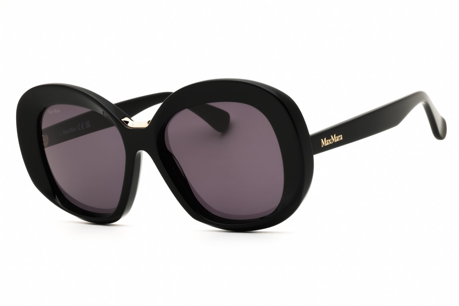 Max Mara MM0087 shiny black / smoke 01A 55X16X140