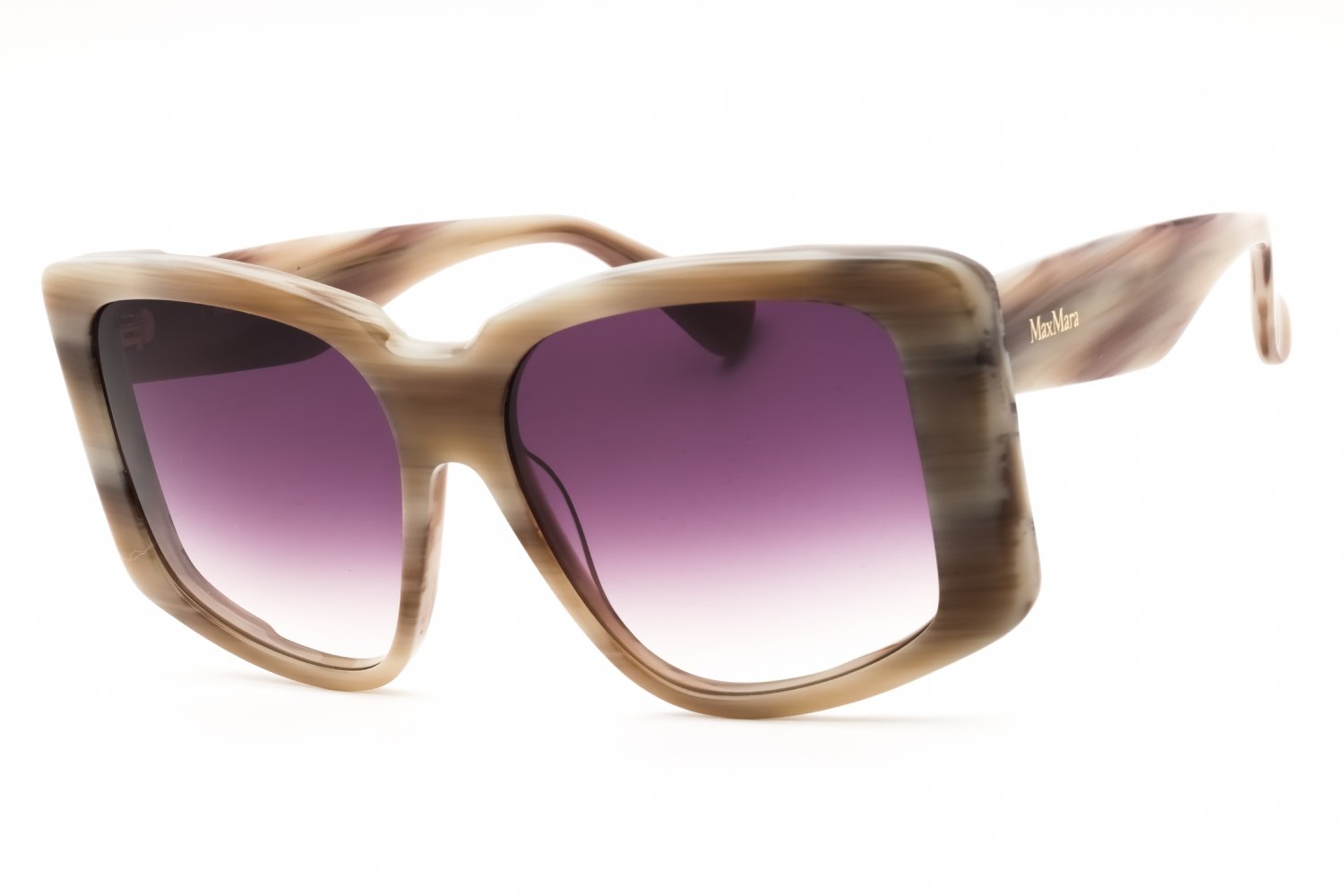 Max Mara MM0098 beige horn / gradient or mirror violet 60Z 57-16-140 MM