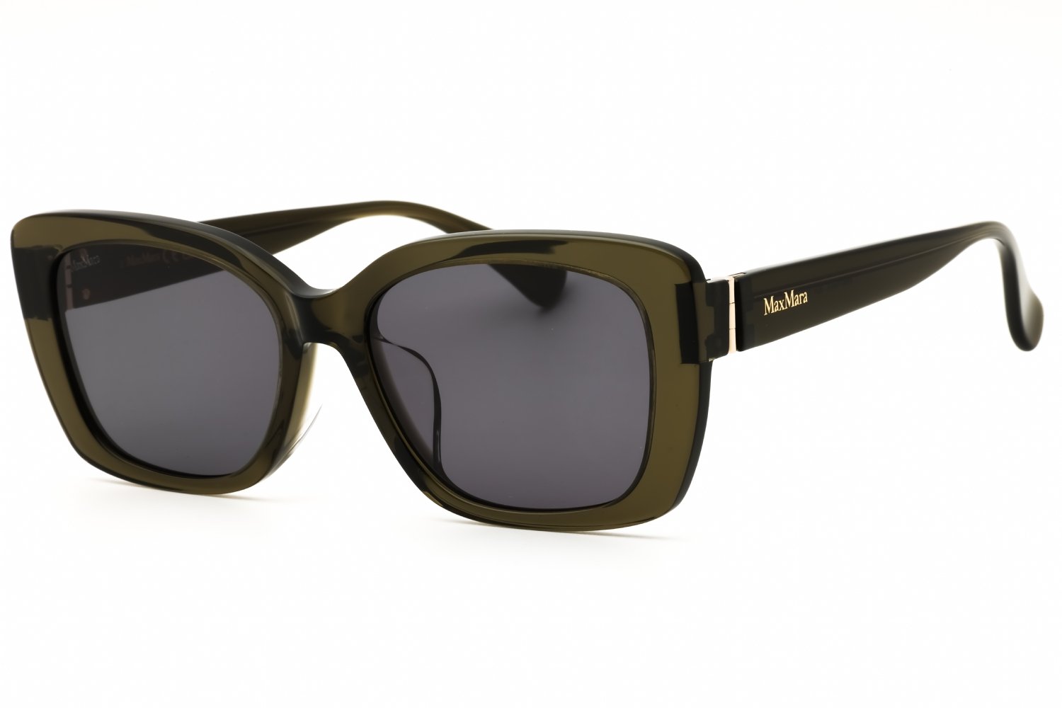 Max Mara MM0158-K shiny dark green / smoke 96A 55X17X145