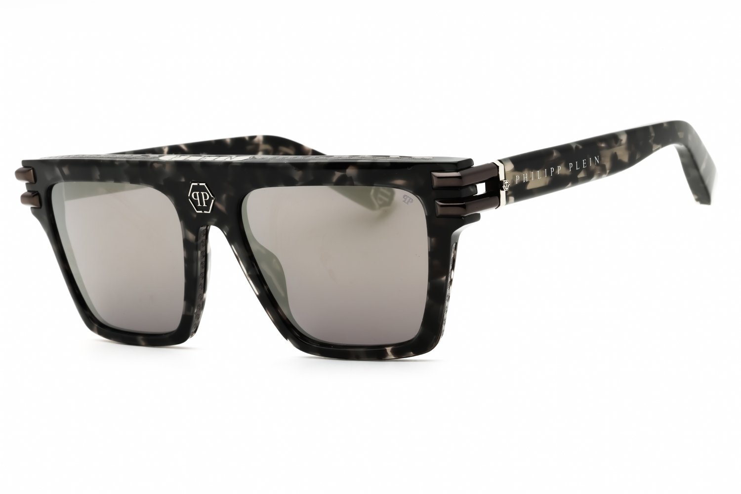 Philipp Plein SPP108V SHINY GREY HAVANA 56721X 56-19-145 MM