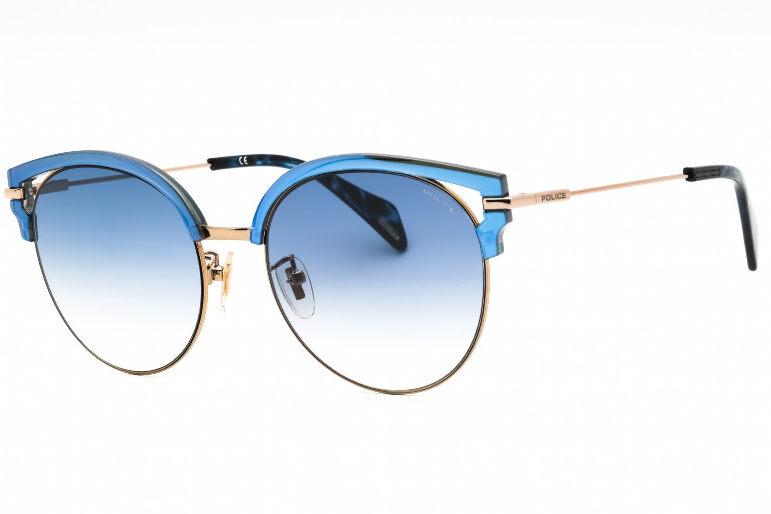 Police SPL739 SHINY GREY GOLD/Blue Gradient 8FFB 54-19-140 MM