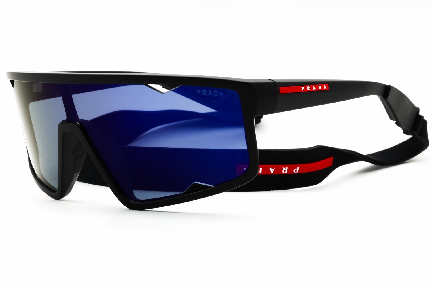 Prada Sport 0PS A03S Matte Black / Dark Blue Mirrored Violet 1BO10J 141-01-130 MM
