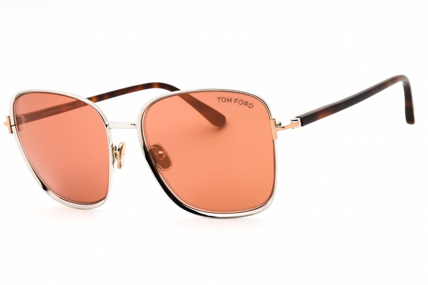 Tom Ford FT1029 shiny dark ruthenium /brown mirror 12G 57X17X140