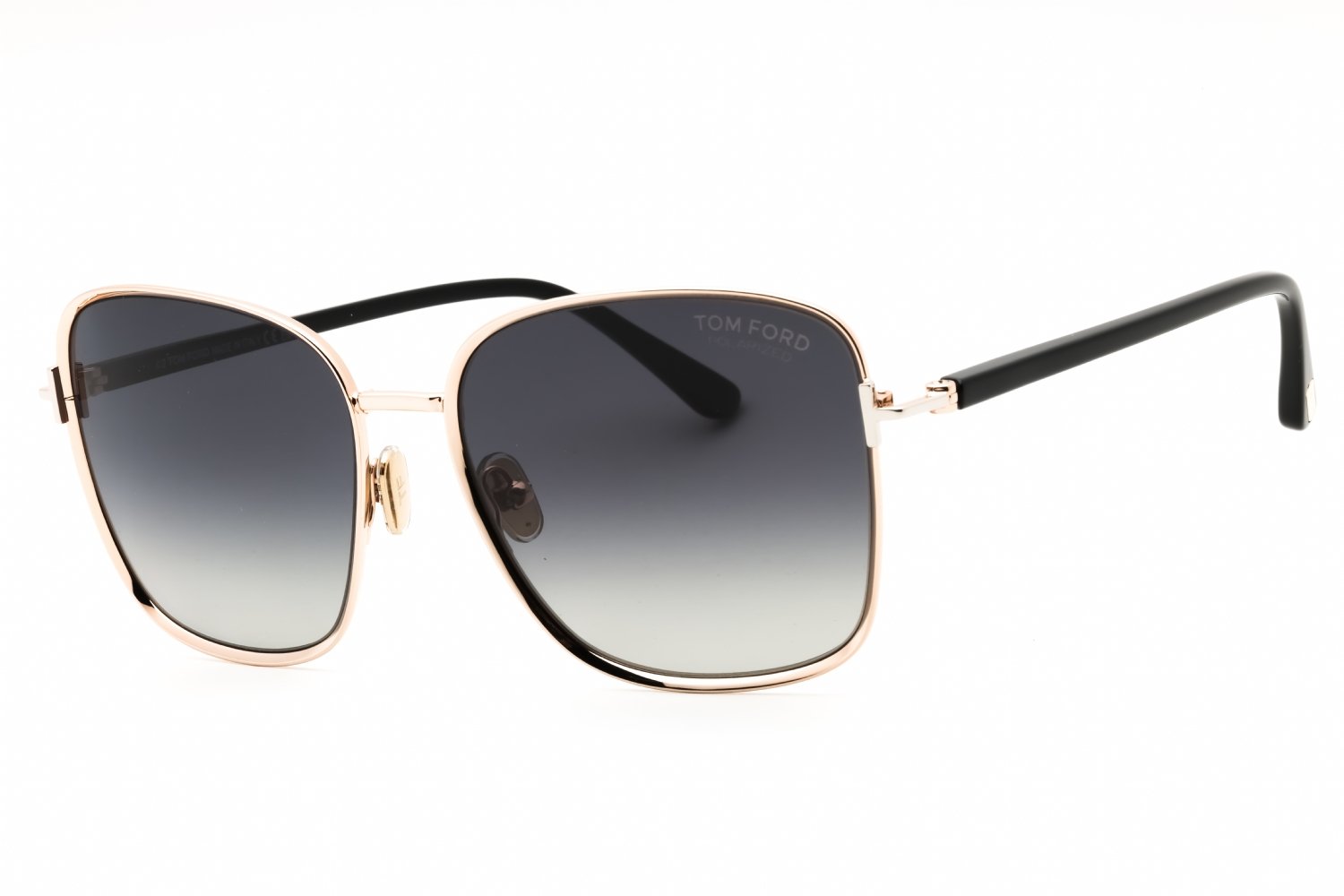 Tom Ford FT1029 shiny rose gold / smoke polarized 28D 57X17X140
