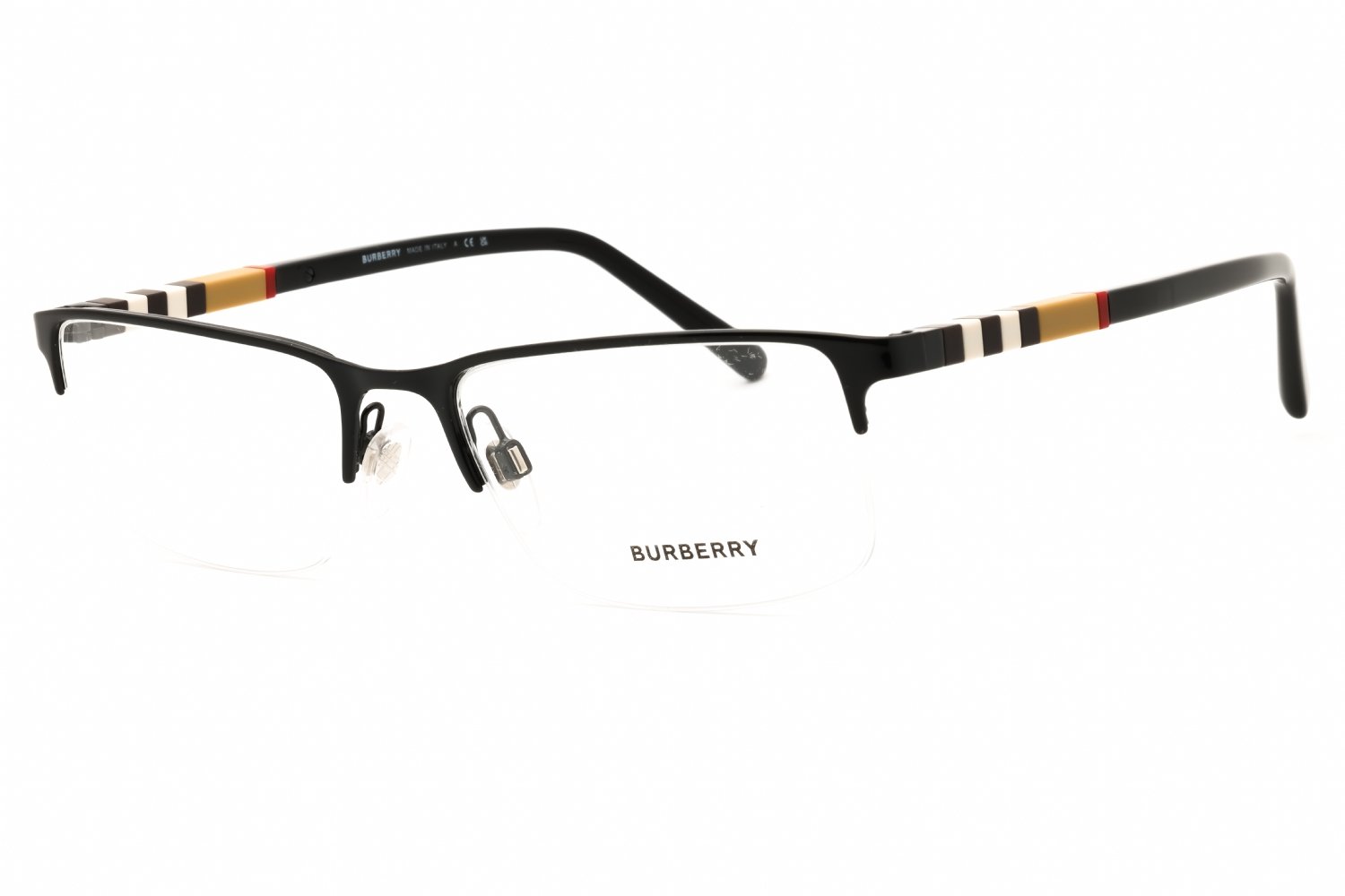 Burberry BE1282 Black / clear demo lens 1001 55X18X145