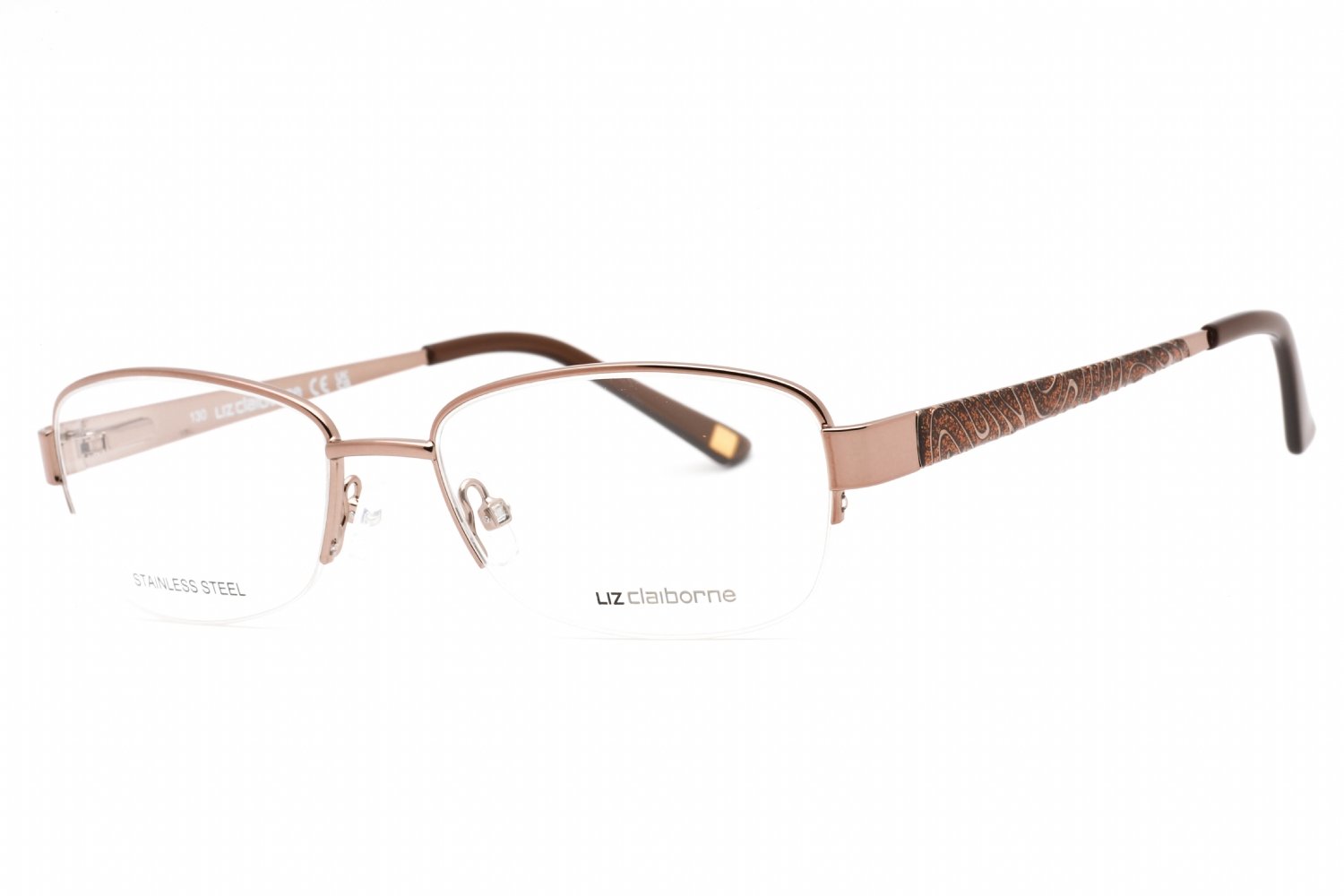 Liz Claiborne L 611 Brown / Clear demo lens 01B8 00 52-17-130 MM
