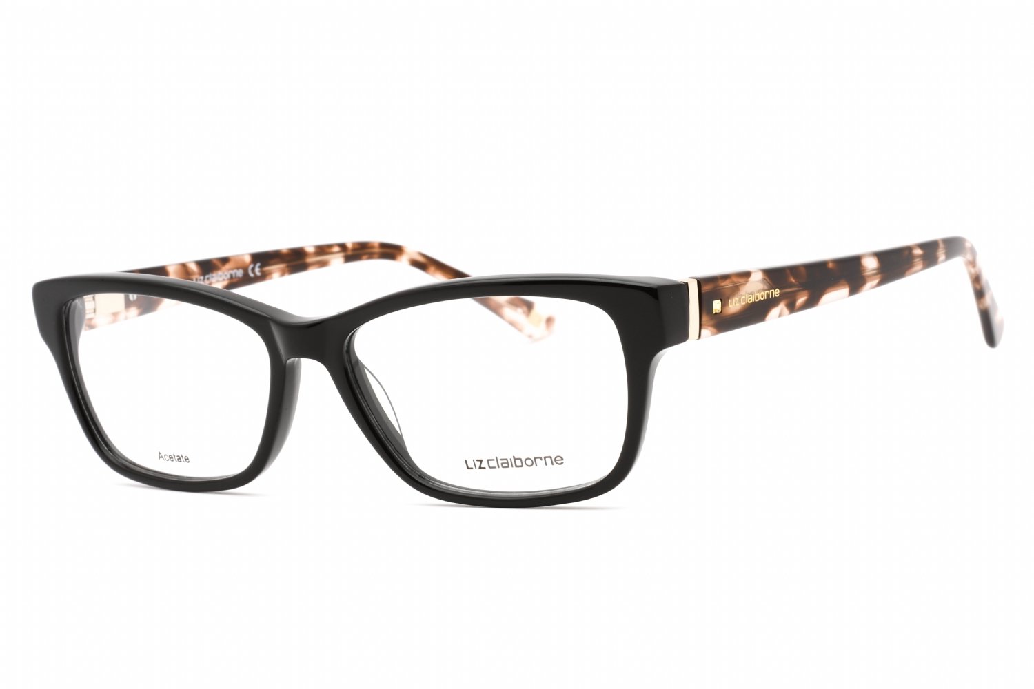 Liz Claiborne L 616 Black / Clear demo lens 0807 00 53-15-135 MM