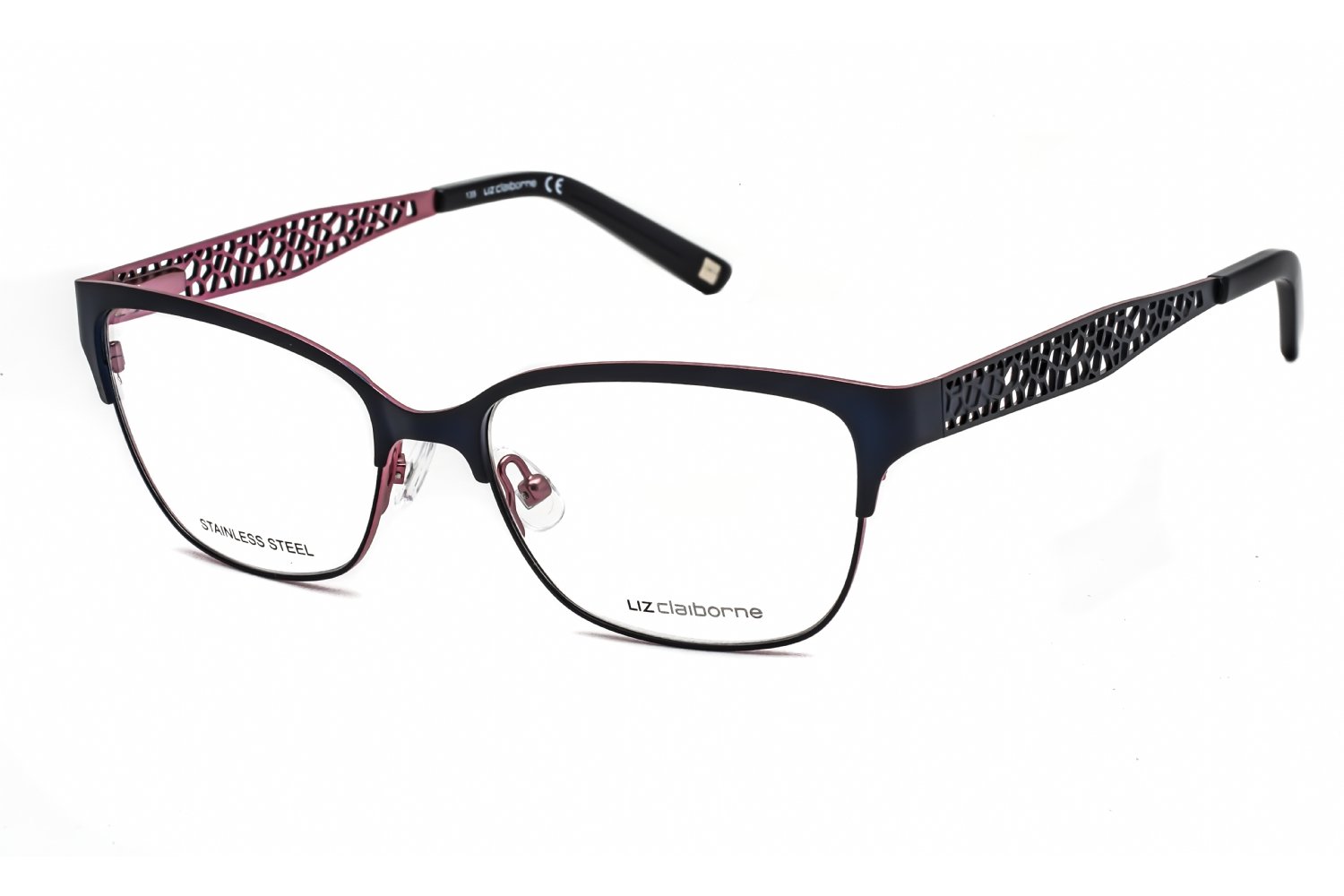 Liz Claiborne L 643 Blue Pink / Clear Lens 0BR0 00 52-16-135 MM
