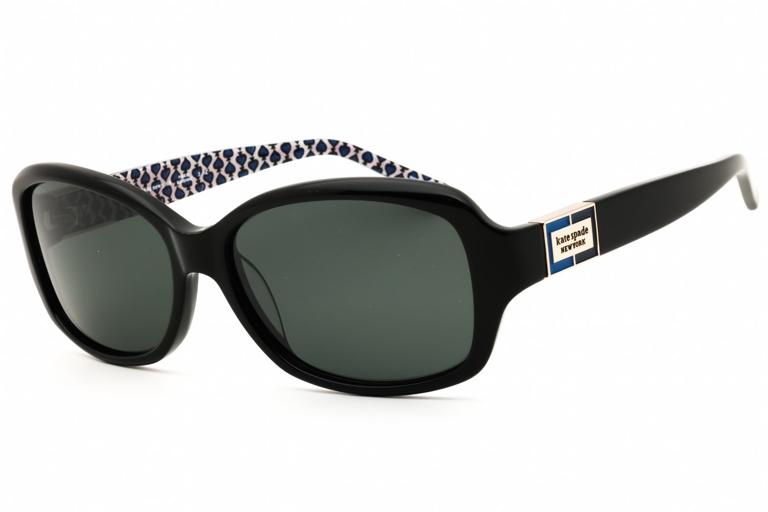 Kate Spade ANNIKA/P/S Black / Blue Spades / Grey Polarized JEDP RA 56X15X130